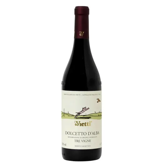 Imagem ilustrativa da garrafa de vinho Dolcetto D'Alba Vietti Tre Vigne